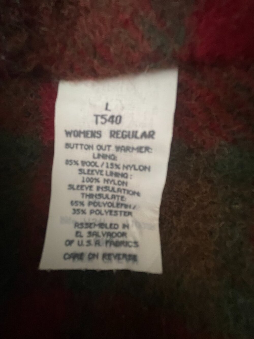 Vintage L.L. Bean Wool Plaid Lined Barn Coat Large Green - Picture 10 of 14